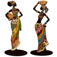KIT C/2 Enfeites Decorativos Mesa Mulher Africana Negra - Estilo e Identidade para Sua Casa - imagem 1