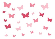 Adesivo de Parede Infantil com 42 Borboletas em Tons de Rosa - Decore o Quarto da sua Menina com Magia! - imagem 1