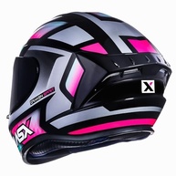 Capacete Feminino Fechado Asx Draken Spirit Prata Rosa: Segurança e Estilo para Sua Moto! - imagem 3