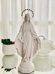 Imagem de Nossa Senhora das Graças 32cm em Mármore e Resina - Elegância Religiosa para Sua Casa - imagem 3