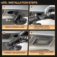 Ilumine Sua Placa: Kit 2 Lâmpadas LED Branca Pura 6000K para Nissan Altima, Sentra, Rogue e Versa - imagem 5
