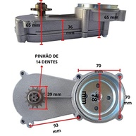 Caixa de Transmissão 49cc 14D Prata: Potencialize sua Mini Moto e Quadriciclo! - imagem 3