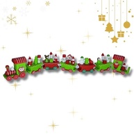 Enfeite de Natal Trem de Madeira 40cm - Decoração Rústica e Encantadora para sua Árvore - imagem 4