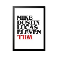 Quadro Poster Stranger Things Nomes 33x23cm - Decore Sua Casa com Estilo Nostálgico - imagem 2