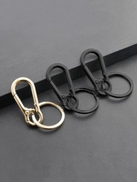 Kit 3 Chaveiros de Metal Premium: Elegância e Durabilidade para Suas Chaves (Prata, Preto, Dourado) - imagem 2