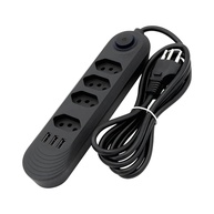 Extensão Elétrica 4 Tomadas + 3 USB 2m Bivolt - Potencialize suas Conexões! - imagem 1