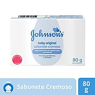 Kit com 3 Sabonetes Johnson's Baby Original 80g - Limpeza Suave - imagem 2