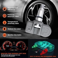 Sensor TPMS 433MHz para Chevy, Cadillac, Buick, GMC - Substitua #13598773 | Precisão e Segurança - imagem 4