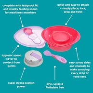 Vital Baby NOURISH Tigela de Sucção com Tampa e Colher - Alimentação Segura e Sem Bagunça - imagem 5