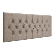 Cabeceira Cama Casal Queen Box Estofada 1,60m Capitonê Suspensa Bege Suede - imagem 4