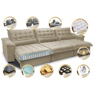 Sofá Retrátil e Reclinável 3,22m: Conforto Suede! - imagem 2