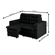 Sofá Retrátil 2 Lugares Lubeck: Conforto em Suede! - imagem 2