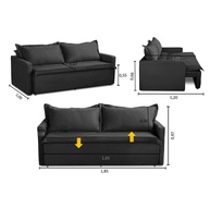 Sofá Retrátil e Reclinável 1,85m Kiara Suede - imagem 2