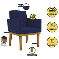 Poltronas Escritório Reforçadas: Kit 4 Nina Suede - imagem 2