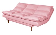 Sofá-Cama Vancouver 3 Lugares com Chaise e 5 Posições Ajustáveis em Suede Rosa - imagem 4