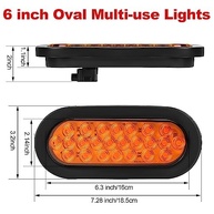 Luzes Traseiras LED para Reboque Sumind 12 Peças - 15cm Oval, 24 LEDs, 12V, IP67 à Prova d'Água - Segurança e Visibilidade Ampliada - imagem 3