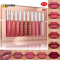 Lovito Brilho Labial Casual Liso: À Prova D'Água e Suor - imagem 2