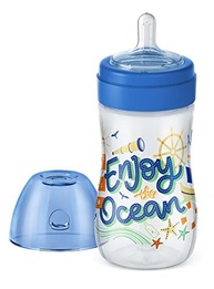 Lillo Mamadeira Super Evolution Divertida 6M+ 300ml Azul - Design Ergonômico com Bico Macio - imagem 3
