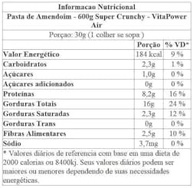 Pasta de Amendoim - 600g Super Crunchy - VitaPower Air - imagem 1