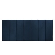 Cabeceiras Estofada Modular Azul para Cama Casal King e Super King - Painel 2,00m x 60cm com Módulos Adesivos - imagem 4