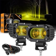 Luz de Neblina LED Âmbar Auxbeam 10cm 60W: Iluminação Off-Road Super Brilhante para Seu Veículo - imagem 2
