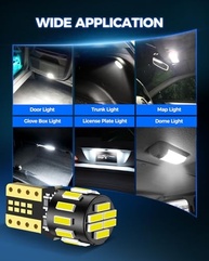 Marsauto Lâmpada LED T10 194: Iluminação Super Branca 6000K para Placa e Interior do Carro (Pacote com 10) - imagem 3