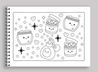 Livro de Colorir Adulto Cute & Comfy Super Special Edição 12: Dia de Skin Care com Capa Holográfica - imagem 3