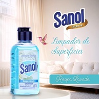 Sanol Limpador Perfumado de Superfícies - Roupa Lavada 120ml Azul - imagem 3