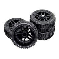 Conjunto 4 Pneus Borracha 17mm para Carros RC 1:7, 1:8, 1:10 - Tração e Durabilidade Superior - imagem 2