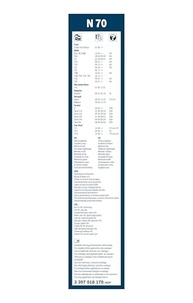 Palheta Limpador Para-Brisa Dianteira Bosch Twin N70 - Limpeza Superior e Durabilidade - imagem 3