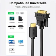 Cabo HDMI para DVI 24+1 Macho 1.5M: Imagem Nítida e Conexão Superior para seus Dispositivos - imagem 3