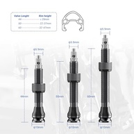Kit Haste Válvula Presta CooSpo Tubeless - Liga Superleve 44/50/60mm | MTB e Estrada - imagem 3