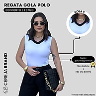 Regata Gola Polo Feminina: Estilo e Conforto Suplex - imagem 1