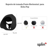 Suporte Splin All In One para Alexa Echo Pop: Design Compacto e Fonte Horizontal (Branco) - imagem 3