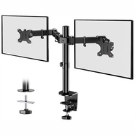 BAZIK Suporte Articulado para Monitor – Braço Articulado Ajustável para Monitores de 13-32" com Peso Máximo de 10kg em Cada Braço, Suporte para Monitor Duplo com Gerenciamento de Cabos – Preto - imagem 2