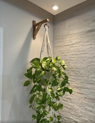Suporte de Corda Macramê 90 cm para Vasos de Plantas - Bege - imagem 3