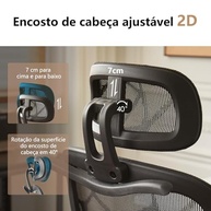 Cadeira de Escritório Ergonômica com Suporte Lombar e Encosto Ajustável | Design Confortável e Respirável - imagem 5