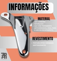 Suporte de Escapamento Cromado para Honda Titan 150 (2004-2008): Estilo e Durabilidade! - imagem 5