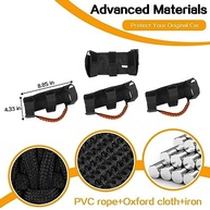 Alças de Suporte Hoolcar Paracord para Jeep Wrangler JK/JL/JT - Preto e Laranja - imagem 3