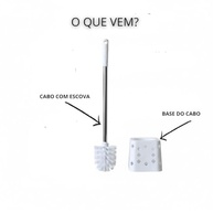 Escova Sanitária com Suporte Quadrado e Cabo Metálico - Limpeza Eficiente e Estilo Moderno - imagem 5
