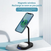 Carregador 2 em 1 iPhone 15: Wireless + Suporte - imagem 4