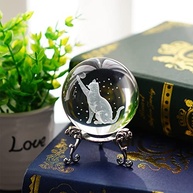 Bola de Cristal 3D com Gato da Lua - 60mm com Suporte, Presente Encantador em Cristal K9 - imagem 4