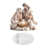 Enfeite de Mesa Presépio de Natal em Acrílico - Decoração Cristã 2D com Suporte - imagem 1