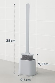 Escova Sanitária de Silicone com Suporte Antibacteriano - Limpeza Profunda e Higiênica para Banheiro - imagem 4
