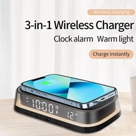 Luminária LED 3 em 1: Carregador, Relógio e Suporte - imagem 3