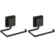 Suporte Papel Higiênico Preto 3M: Kit 2 Fácil Instalação - imagem 1