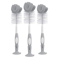 Dr. Brown's Escova de Limpeza Reutilizável para Mamadeira com Suporte Ventosa - Pacote com 3 - imagem 2