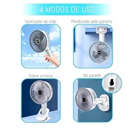 Ventilador Portátil Recarregável USB 3 Velocidades 360° Silencioso com Suporte Flexível - Ideal para Escritório, Quarto e Viagens - imagem 5