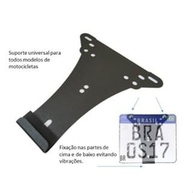 Suporte de Placa Universal para Moto: Anti-Quebra, Anti-Vibração e Aço Carbono Reforçado - imagem 2