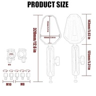 Espelhos Retrovisores Dobráveis para Moto: Segurança e Estilo com Suporte Universal M10/M8 - imagem 5